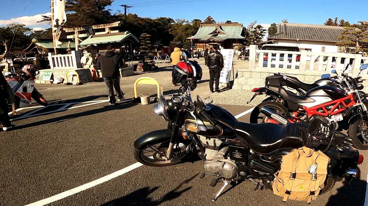 『ロイヤルエンフィールド』浜松市のバイク神社『大歳神社』へ参拝ツーリング